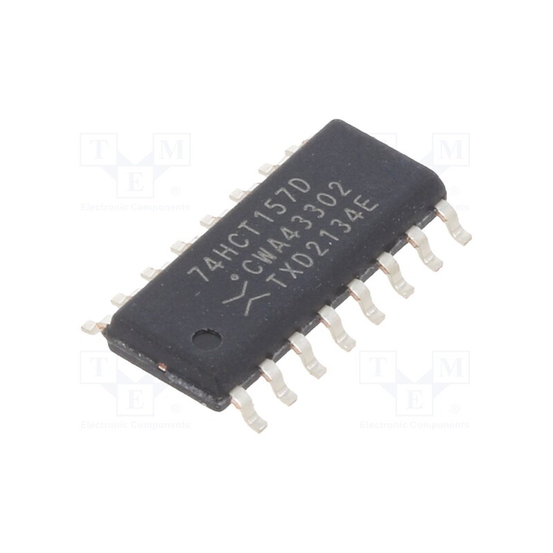 10 pcs : 74HCT157D,653 - IC: digital, multiplexer, Ch: 4, IN: 2, TTL, SMD, SO16, 4.5÷5.5VDC, HCT