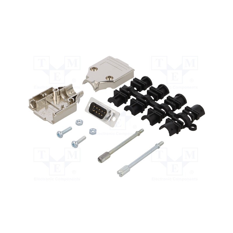 10 pcs : MHDTPK9-DB9P-K - D-Sub, PIN: 9, plug, male, straight, soldering, for cable