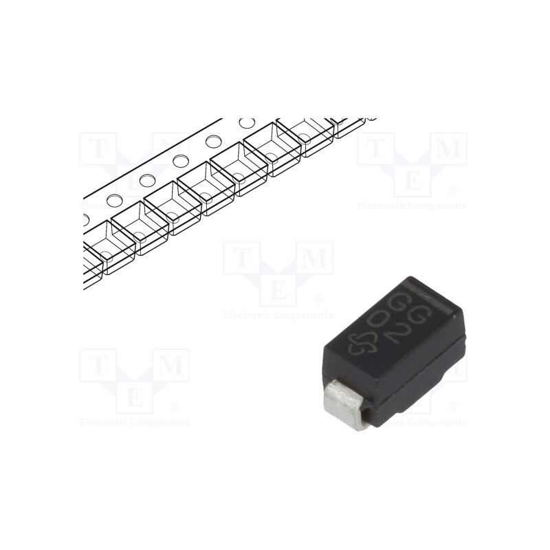 10 pcs : GF1G-E3/67A - Diode: rectifying, SMD, 400V, 1A, 2us, DO214BA, Ufmax: 1.1V, Ifsm: 30A
