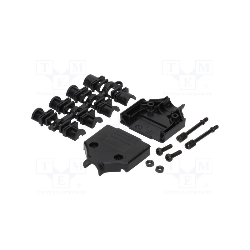 10 pcs : MHDTPPK15-K - Enclosure: for D-Sub connectors, straight, unshielded, UNC 4-40