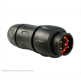 1 pcs - Souriau Circular Connector, 7 Contacts, In-line, Plug, Male, IP68, IP69K, UTS Series