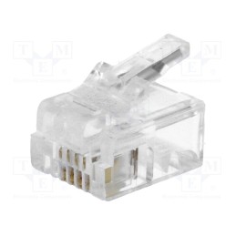 20 pcs : MHRJ126P4CR - Plug, RJ12, PIN: 4, Layout: 6p4c, for cable, IDC,crimped