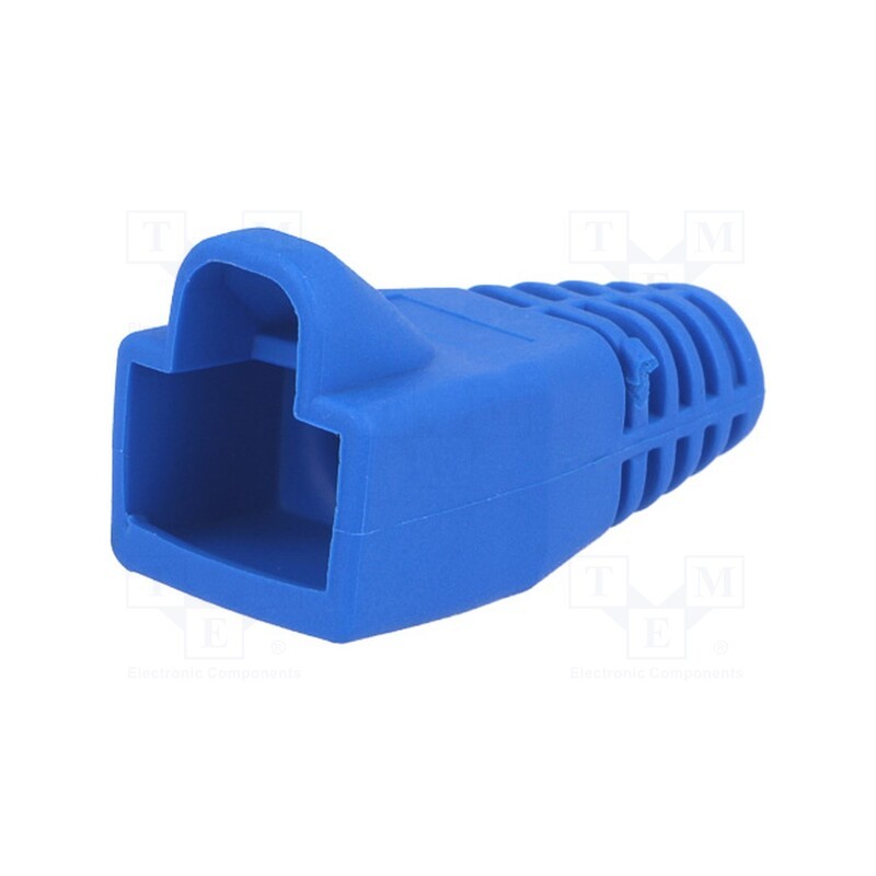 10 pcs : MHRJ45SRB-B - RJ45 plug boot, 6mm, blue