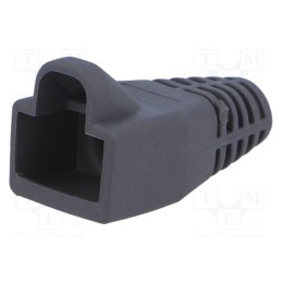 10 pcs : MHRJ45SRB-DG - RJ45 plug boot, 6mm, dark grey