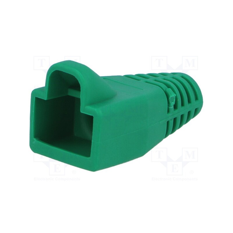10 pcs : MHRJ45SRB-G - RJ45 plug boot, 6mm, green