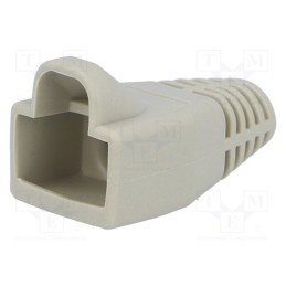 10 pcs : MHRJ45SRB-LG - RJ45 plug boot, 6mm, light grey