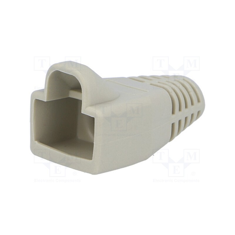10 pcs : MHRJ45SRB-LG - RJ45 plug boot, 6mm, light grey