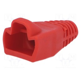 10 pcs : MHRJ45SRB-R - RJ45 plug boot, 6mm, red