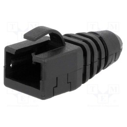 10 pcs : MHRJ45SRB-RET-BK - RJ45 plug boot, black