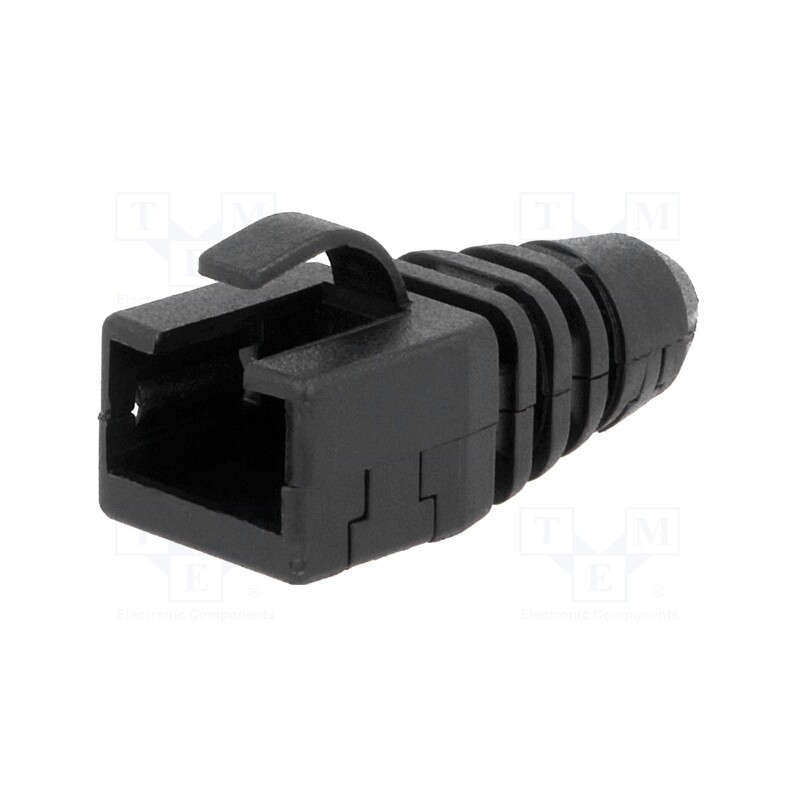 10 pcs : MHRJ45SRB-RET-BK - RJ45 plug boot, black