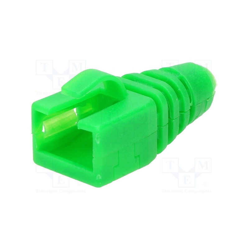 10 pcs : MHRJ45SRB-RET-G - RJ45 plug boot, green