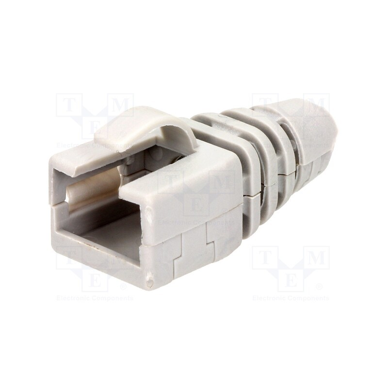 10 pcs : MHRJ45SRB-RET-LG - RJ45 plug boot, light grey