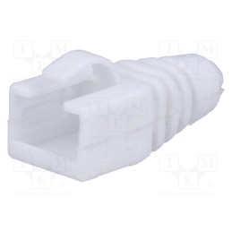 10 pcs : MHRJ45SRB-RET-W - RJ45 plug boot, white