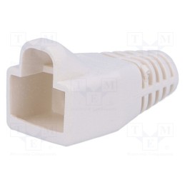 10 pcs : MHRJ45SRB-W - RJ45 plug boot, 6mm, white