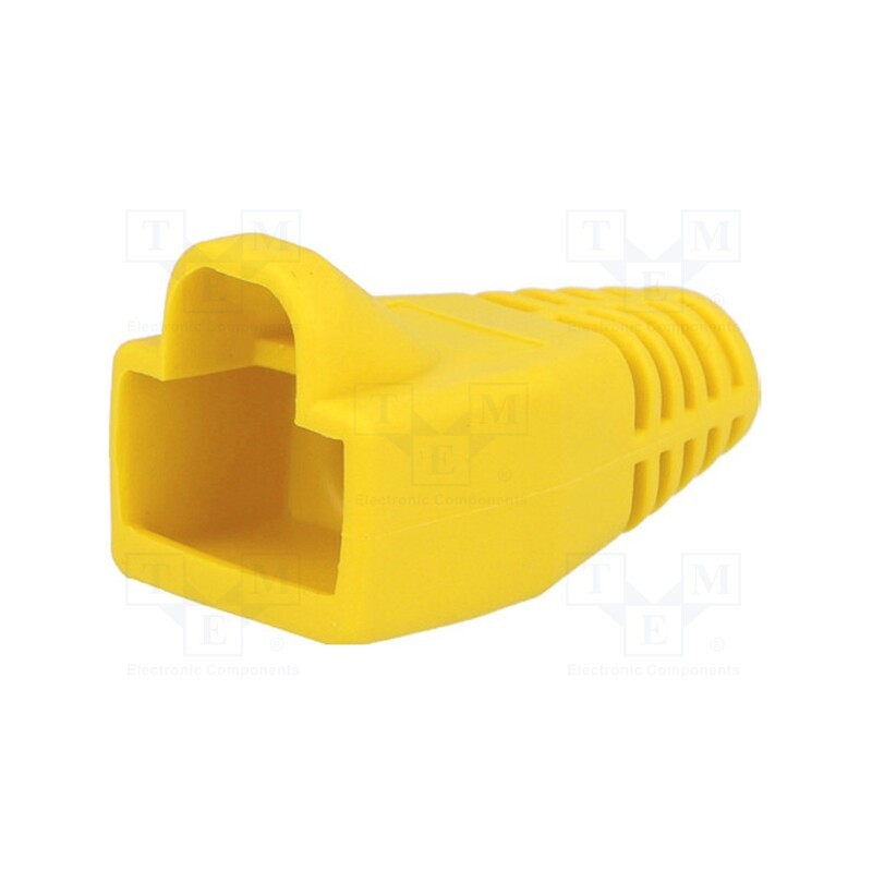 10 pcs : MHRJ45SRB-Y - RJ45 plug boot, 6mm, yellow