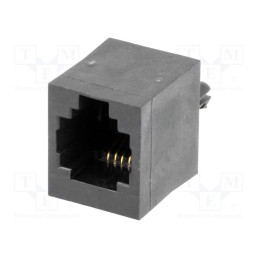 10 pcs : MHRJJ64NFV - Socket, RJ11, PIN: 4, Layout: 6p4c, THT, straight