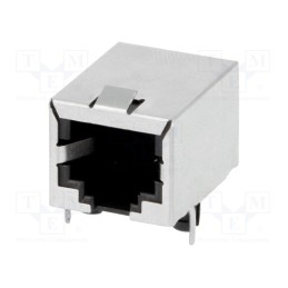 10 pcs : MHRJJ66NFRAS - Socket, RJ12, PIN: 6, shielded, Layout: 6p6c, THT, angled