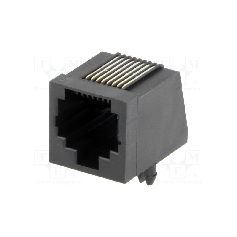10 pcs : MHRJJ88NFRA - Socket, RJ45, PIN: 8, Layout: 8p8c, THT, angled