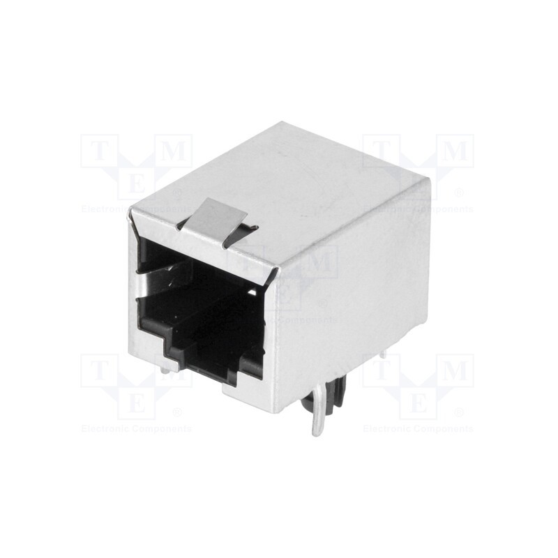 10 pcs : MHRJJ88NFRAS - Socket, RJ45, PIN: 8, shielded, Layout: 8p8c, THT, angled