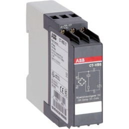 1 pcs - ABB DIN Rail Mount Timer Relay, 24 - 240V ac/dc, 2-Contact, 0.05 s - 300h, DPDT