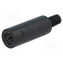 10 pcs : MJ-372/6 - Plug, DIN mini, female, PIN: 6, with strain relief, soldering, 100V