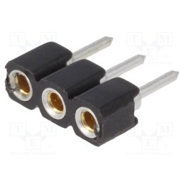 10 pcs : MK21.03Z - Socket, pin strips, female, PIN: 3, straight, 2.54mm, THT, 1x3