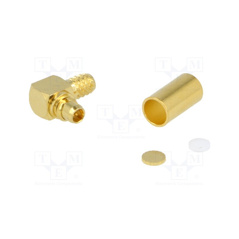 10 pcs : MMCX-01 - Plug, MMCX, male, angled 90°, 50Ω, RG174,RG188,RG316, for cable