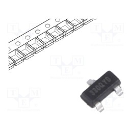 10 pcs : MCP1799T-3302H/TT - IC: voltage regulator, LDO,linear,fixed, 3.3V, 0.08A, SOT23, SMD