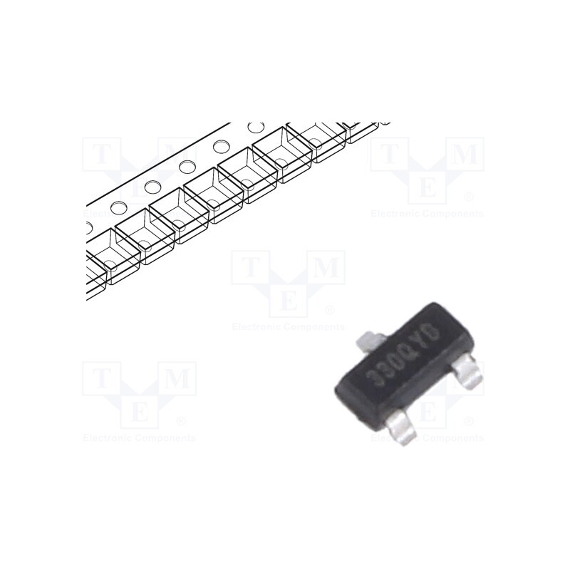 10 pcs : MCP1799T-3302H/TT - IC: voltage regulator, LDO,linear,fixed, 3.3V, 0.08A, SOT23, SMD