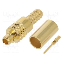 10 pcs : MMCX-02 - Plug, MMCX, male, straight, 50Ω, RG174,RG188,RG316, crimped