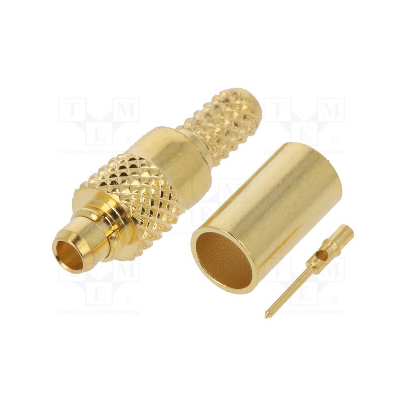 10 pcs : MMCX-02 - Plug, MMCX, male, straight, 50Ω, RG174,RG188,RG316, crimped