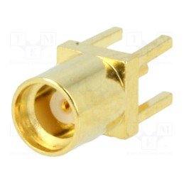 10 pcs : MMCX-10 - Socket, MMCX, female, straight, THT, gold-plated