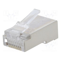 20 pcs : MP0003 - Plug, RJ45, PIN: 8, Cat: 5e, shielded, Layout: 8p8c, for cable, male