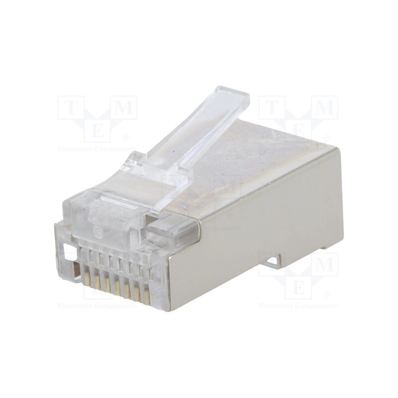 20 pcs : MP0003 - Plug, RJ45, PIN: 8, Cat: 5e, shielded, Layout: 8p8c, for cable, male