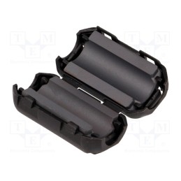 10 pcs : FLF-902 - Ferrite: two-piece, on round cable, Ø: 9mm, 80Ω, A: 19.5mm, B: 18mm