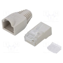 10 pcs : MP0021 - Plug, RJ45, PIN: 8, Cat: 6, shielded,with protection, Layout: 8p8c