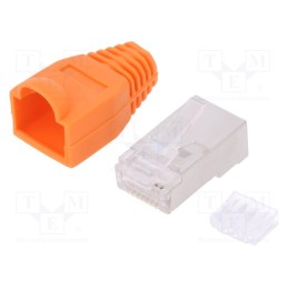 10 pcs : MP0022O - Plug, RJ45, PIN: 8, Cat: 6, shielded,with protection, Layout: 8p8c