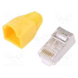 10 pcs : MP0022Y - Plug, RJ45, PIN: 8, Cat: 6, shielded,with protection, Layout: 8p8c