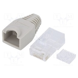 20 pcs : MP0023 - Plug, RJ45, PIN: 8, Cat: 6, unshielded,with protection, Layout: 8p8c