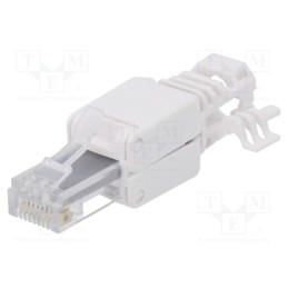 10 pcs : MP0028 - Plug, RJ45, Cat: 6a, unshielded, Layout: 8p8c, 5÷6.5mm, 22AWG÷24AWG