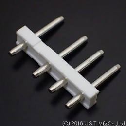 25 pcs - JST V Series Top Entry Through Hole Pin Header, 4 Contact(s), 5.0mm Pitch, 1 Row(s), Unshrouded