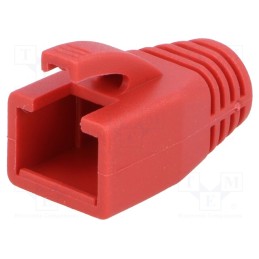 10 pcs : MP0035R - RJ45 plug boot, 8mm, red
