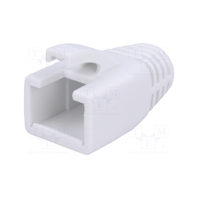 10 pcs : MP0035W - RJ45 plug boot, 8mm, white