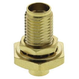 1 pcs - RS PRO, jack Panel Mount SMA Connector, Crimp Termination, Straight Body