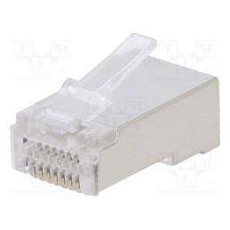 10 pcs : MP0077 - Plug, RJ45, Cat: 6, shielded, Layout: 8p8c, 4.8÷6.5mm, 24AWG÷27AWG