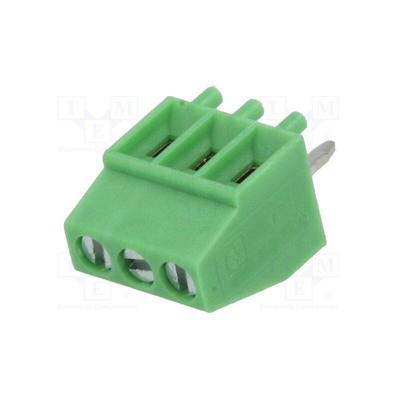 10 pcs : MPT 0,5/ 3-2,54 1725669 - PCB terminal block, angled 90°, 2.54mm, ways: 3, on PCBs, 0.5mm2