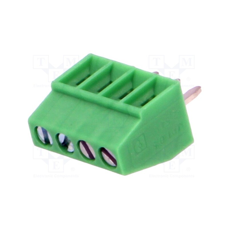 10 pcs : MPT 0,5/ 4-2,54 1725672 - PCB terminal block, angled 90°, 2.54mm, ways: 4, on PCBs, 0.5mm2
