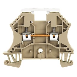 1 pcs - Weidmuller W Series Dark Beige Thermoelectric Voltage Terminal Block Pair, 2.5mm², Single-Level, Screw Termination
