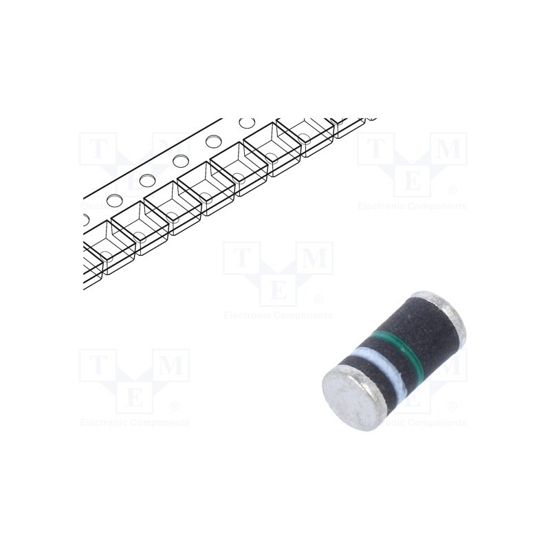 20 pcs : BYM10-600-E3/96 - Diode: rectifying, SMD, 600V, 1A, DO213AB, Ufmax: 1.1V, Ifsm: 30A