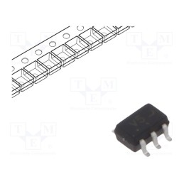 50 pcs : MC74VHC1G04DFT2G - IC: digital, NOT, Ch: 1, IN: 1, CMOS, SMD, SC88A, 2÷5.5VDC, -55÷125°C